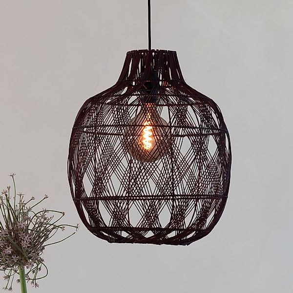 GOOD & MOJO Hängeleuchte Mendoza, rot, Ø 40 cm, Bambus, E27 günstig online kaufen