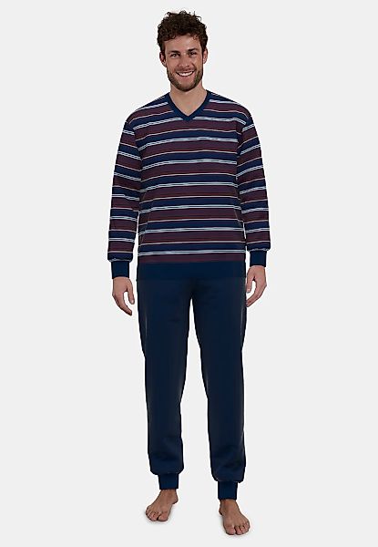 GÖTZBURG Pyjama "Zartbitter", (2 tlg.), V-Ausschnitt, Langarm, lange Hose, günstig online kaufen