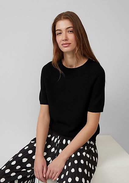 s.Oliver Kurzarmpullover Strickpullover Strickpullover mit feiner günstig online kaufen