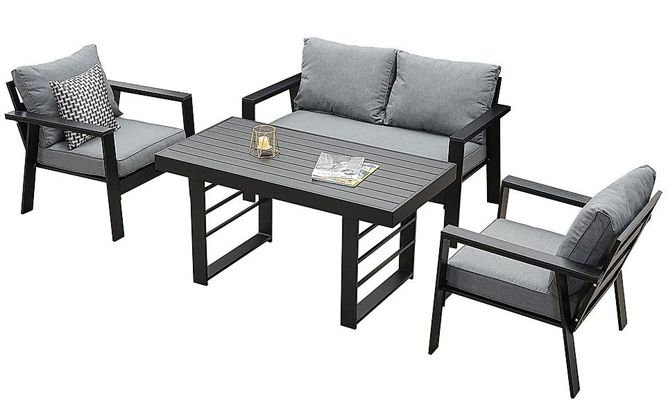 MeXo Gartenlounge-Set Gartenmöbel Set Aluminium Loungeset günstig online kaufen