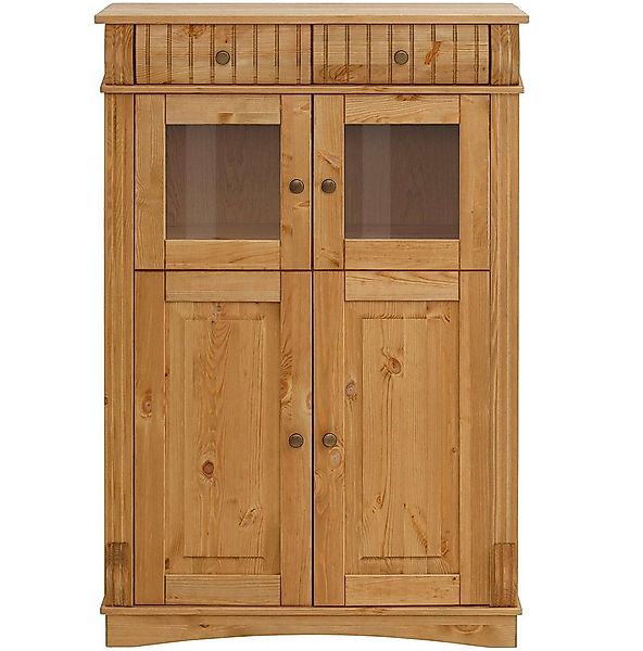 OTTO home Highboard Teresa Mini-Vitrine mit Glastüren und 2 Schubkästen, Ko günstig online kaufen