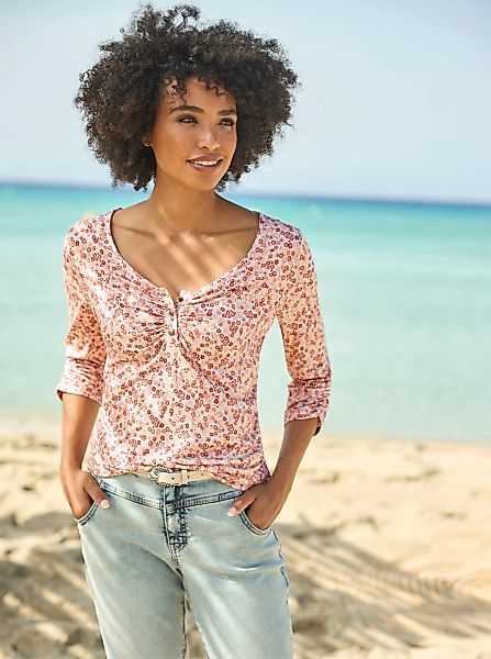 heine 3/4-Arm-Shirt "Druck-Shirt", 1 Stk. günstig online kaufen