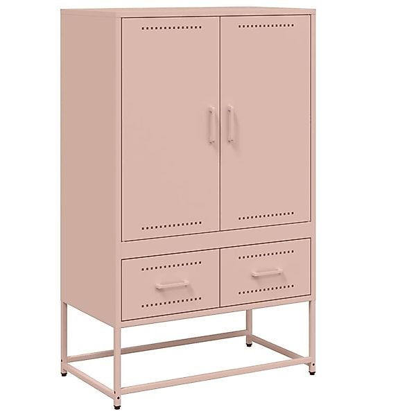 vidaXL Highboard Rosa 68x39x111,5 cm Kaltgewalzter Stahl 846609 günstig online kaufen