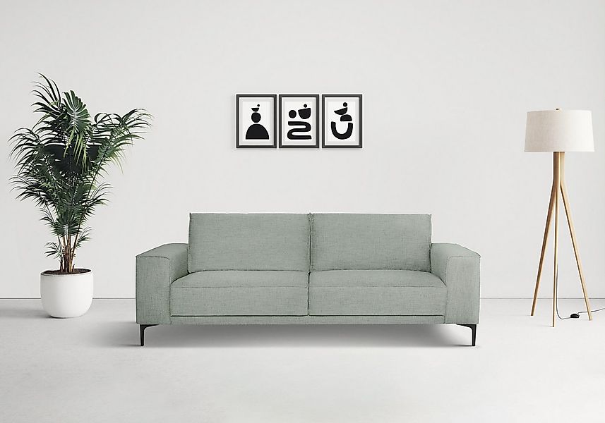 Places of Style 3-Sitzer "3er Sofa Oland, Struktur, Flachgewebe, Luxus-Micr günstig online kaufen