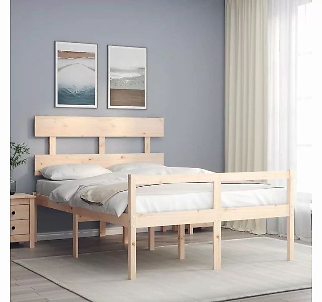 furnicato Bett Seniorenbett mit Kopfteil 140x200 cm Massivholz günstig online kaufen