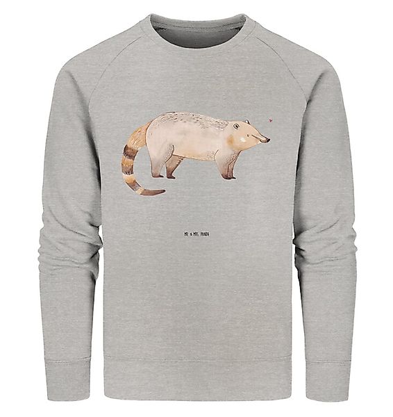 Mr. & Mrs. Panda Longpullover Nasenbär Größe S - Heather Grey - Geschenk, U günstig online kaufen