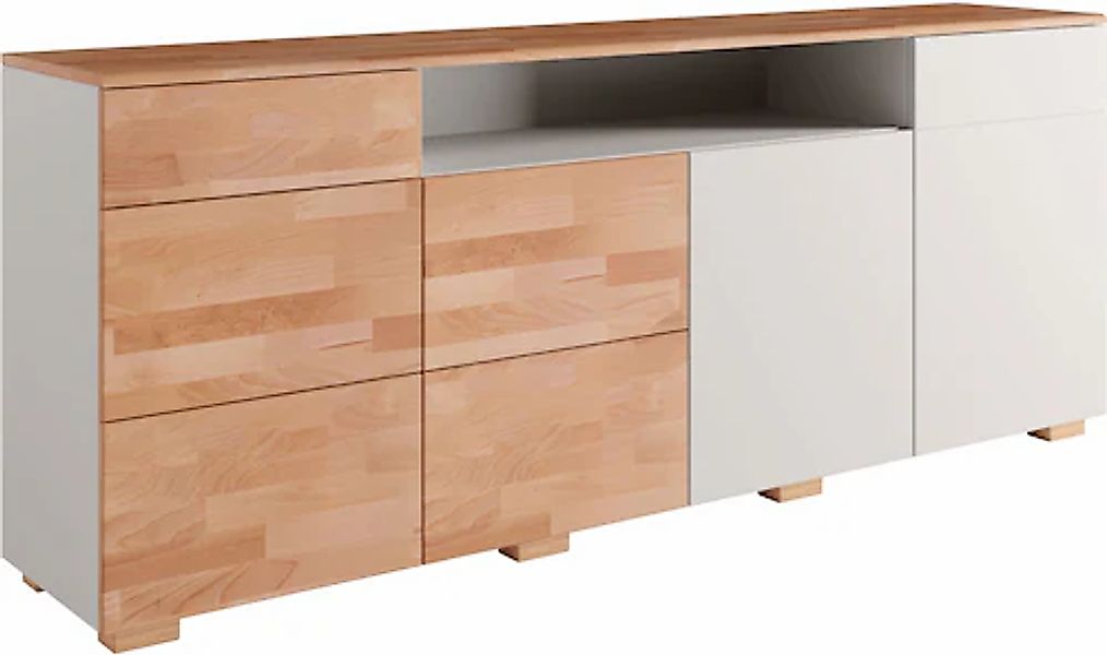 OTTO home Sideboard "Citra teilmassiv" Breite 200cm,moderne grifflose Optik günstig online kaufen