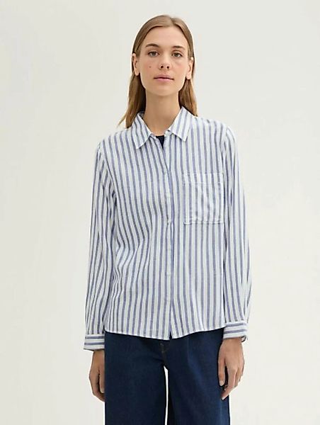 TOM TAILOR Denim Langarmbluse Gestreifte Hemdbluse günstig online kaufen