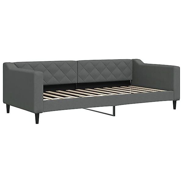 vidaXL Gästebett Tagesbett Dunkelgrau 90x200 cm Stoff Gästebett Schlafsofa günstig online kaufen