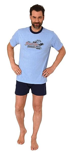 Normann Pyjama Casual Herren Shorty Pyjama mit kurzen Shorts und Rundhals günstig online kaufen