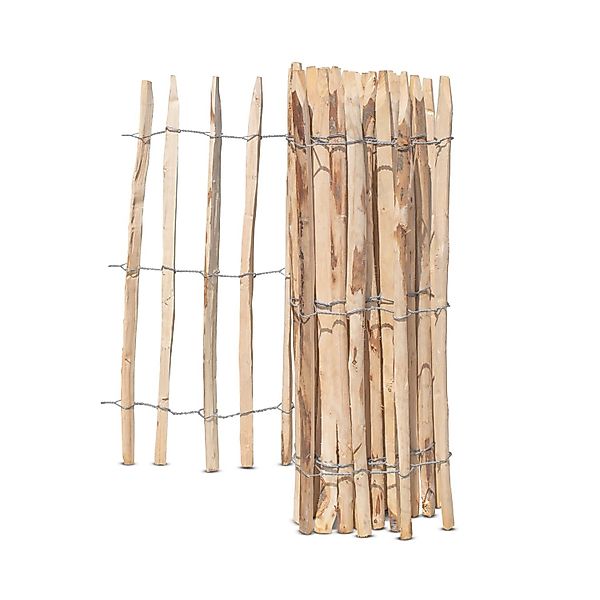 Stiltreu Französischer Premium Staketenzaun Kastanie 500 cm x 100 cm Latten günstig online kaufen