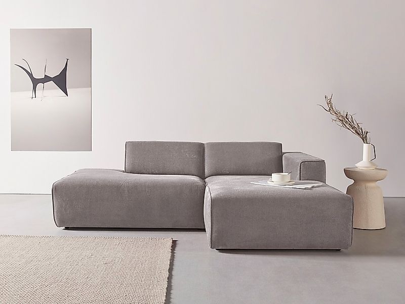 Home affaire Ecksofa "Noord mit Kedernaht, Breite 227 cm, L-Form" Cord, Str günstig online kaufen