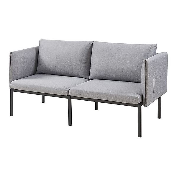 en.casa Sofa, 2-Sitzer »Kamar« gepolstert 69x158x63 cm Grau günstig online kaufen