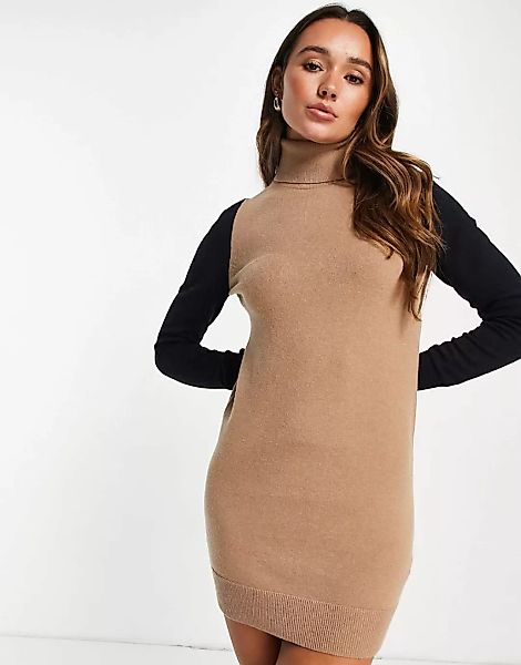 French Connection – Milla – Mini-Pulloverkleid aus Strick im Blockfarbendes günstig online kaufen