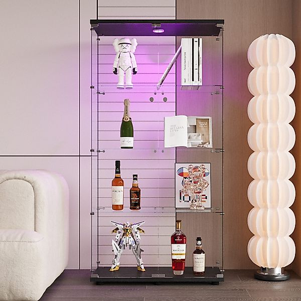 Furnishings Home Glasvitrine Vitrine Doppeltür Hoch günstig online kaufen