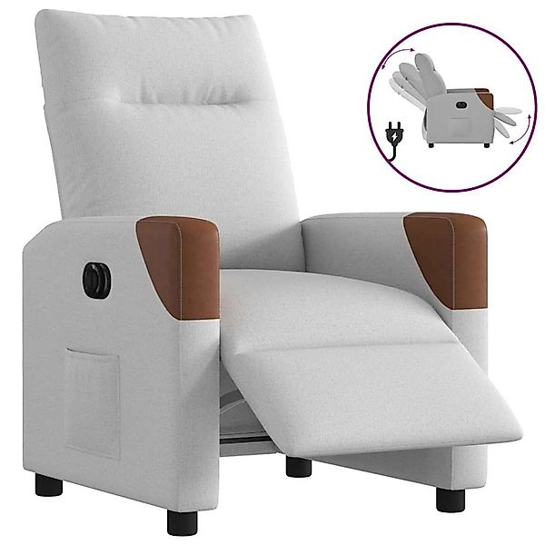vidaXL Relaxsessel Elektrisch Wolkengrau Stoff 3323989 günstig online kaufen
