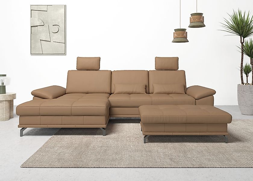 PLACES OF STYLE Ecksofa "Costello L-Form, B: 301 cm mit Sitztiefen-, Armtei günstig online kaufen