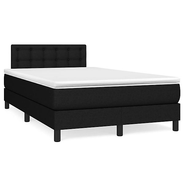 Vidaxl Boxspringbett Mit Matratze Dunkelgrau 120x200 Cm Stoff günstig online kaufen
