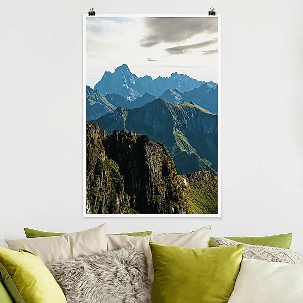 Poster Berge auf den Lofoten günstig online kaufen