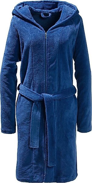 Erwin Müller Bademantel Velours Unisex-Bademantel "Balingen" mit Kapuze, Ku günstig online kaufen