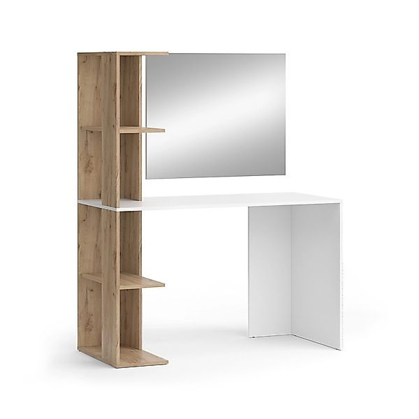 Vicco Schminktisch Tower Weiß/Sonoma/Sonoma 122.2 cm mit Spiegel günstig online kaufen