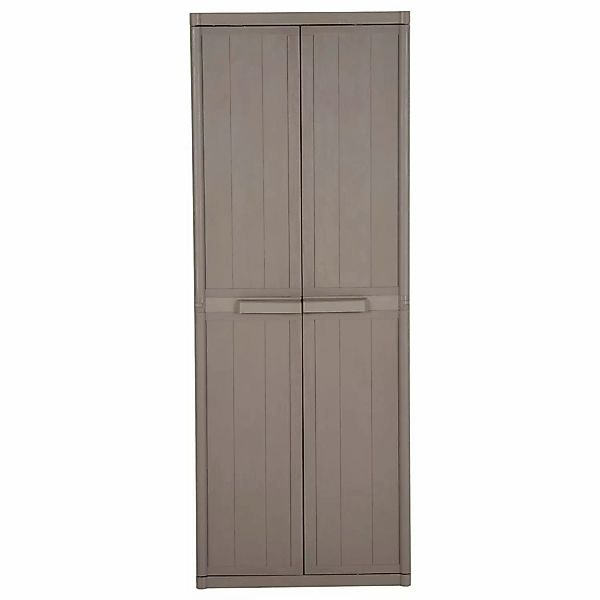 Gartenschrank Braun 65x45x172 Cm Pp Rattan günstig online kaufen