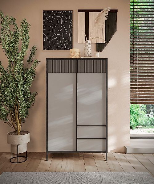 Home affaire Highboard "Everest Höhe 177 cm, Kommode mit 2 Türen u. 2 Schub günstig online kaufen