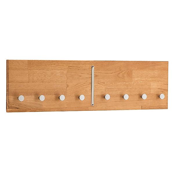 Massivholz Garderobenpaneel 80 cm 1 Klapphaken Eiche massiv CUENCA-137 günstig online kaufen