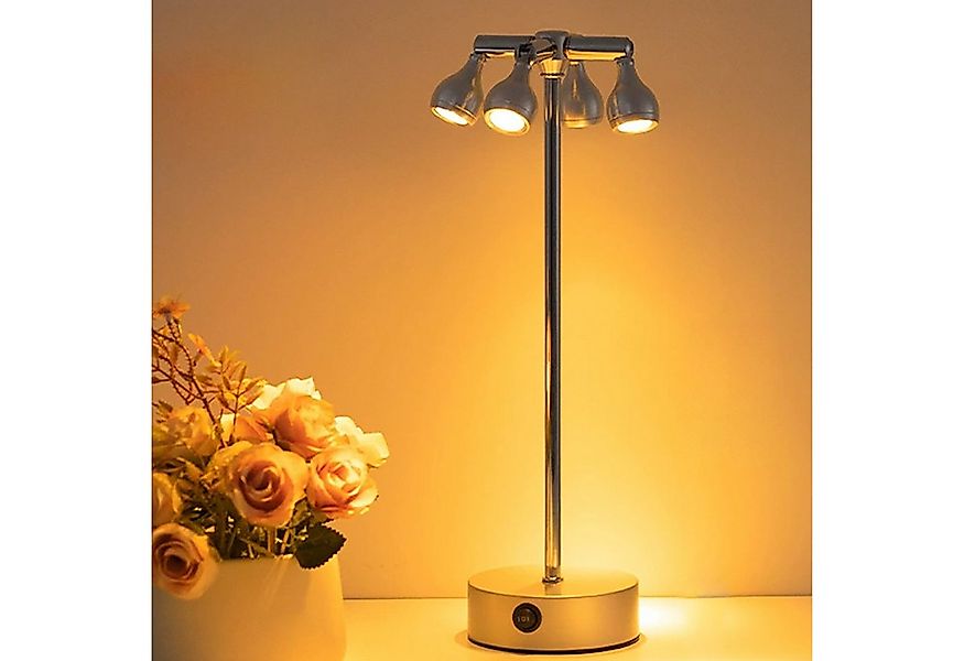Luckice LED Tischleuchte Kabellose LED Tischlampe mit 3000mAh Akku, 4-Stufe günstig online kaufen