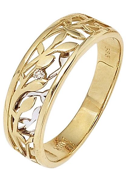 JOBO Solitärring, 585 Gold bicolor mit Diamant 0,02 ct. günstig online kaufen