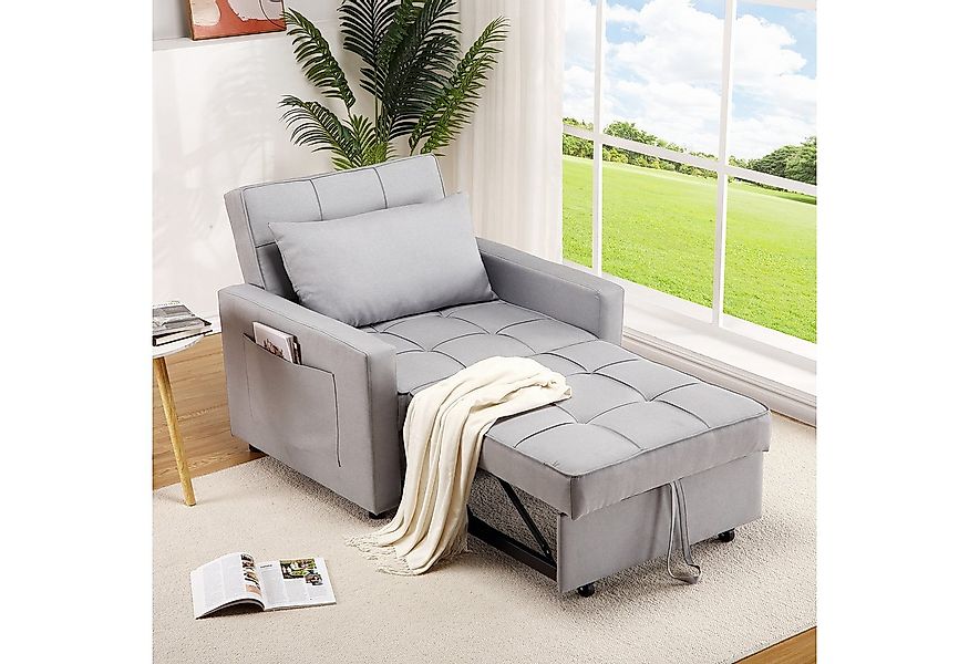 GarveeMore Schlafsofa 3-In-1 Bettsofa mit Schlaffunktion Faltbares Einzelso günstig online kaufen