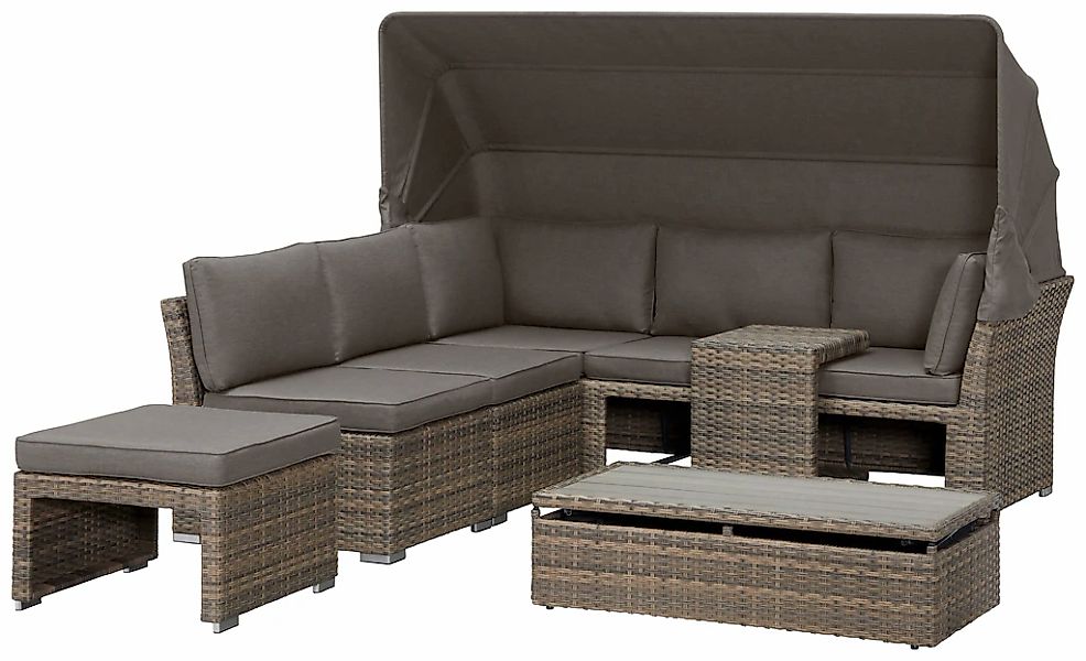 KONIFERA Gartenlounge-Set "Hawaii Premium", (Set, 19 tlg., 1x3erSofa, 2xSes günstig online kaufen