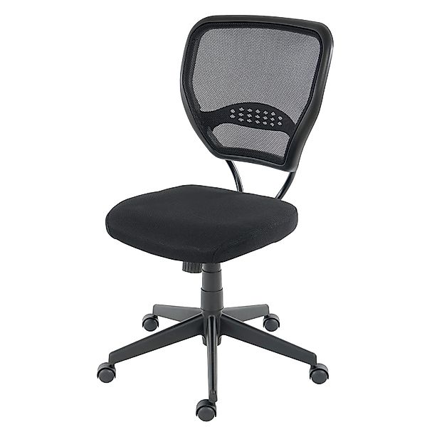 MCW Profi-Bürostuhl Chicago Stoff/Textil Schwarz ohne Armlehnen günstig online kaufen