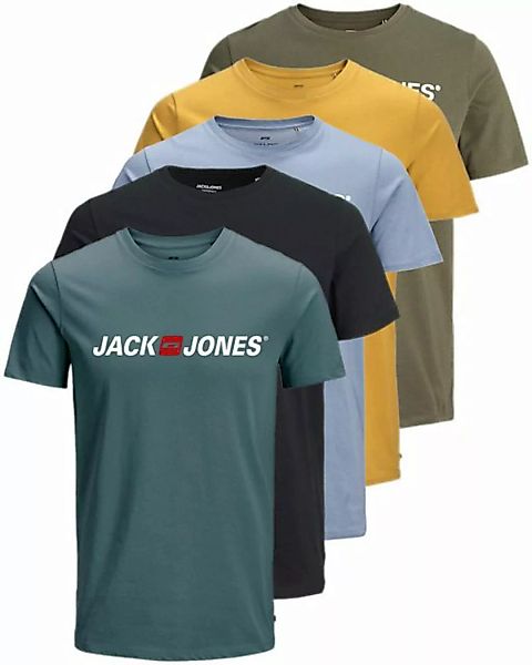 Jack & Jones Print-Shirt Bedrucktes T-Shirt aus Baumwolle (5er-Pack) günstig online kaufen
