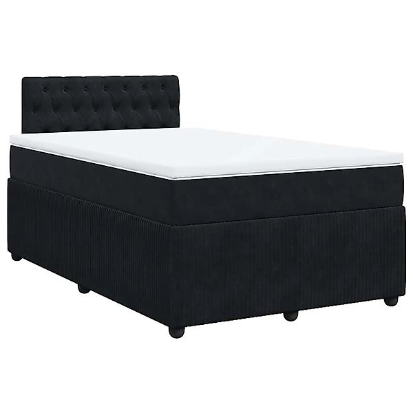 vidaXL Boxspringbett mit Matratze Schwarz 120x190 cm Samt 3287694 günstig online kaufen