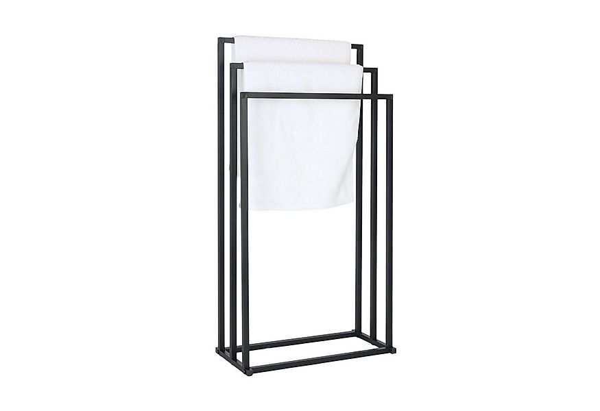 relaxdays Handtuchständer 3 Stangen Metall, schwarz günstig online kaufen