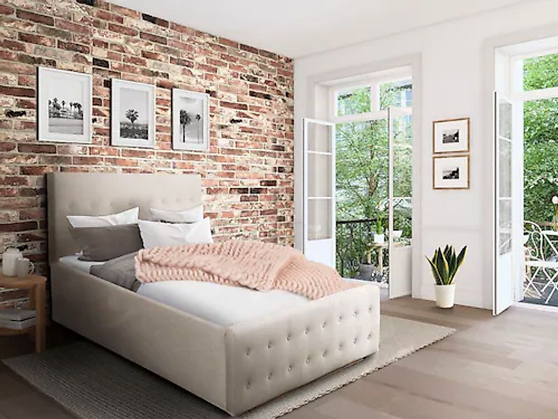 Home affaire Polsterbett "Vaine" in 5 Breiten, auch in Länge 220 cm, incl. günstig online kaufen