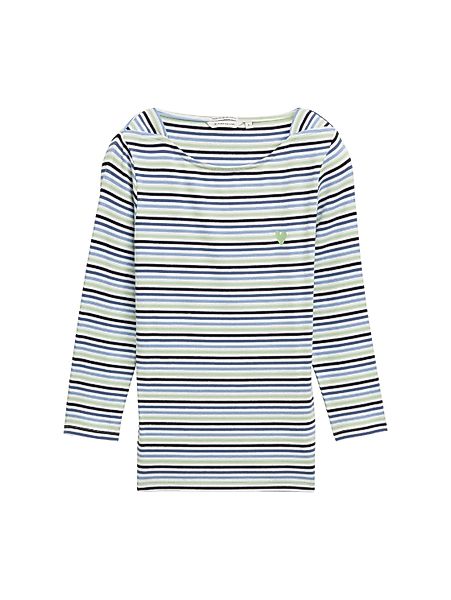 TOM TAILOR T-Shirt Langarmshirt mit Streifenmuster günstig online kaufen