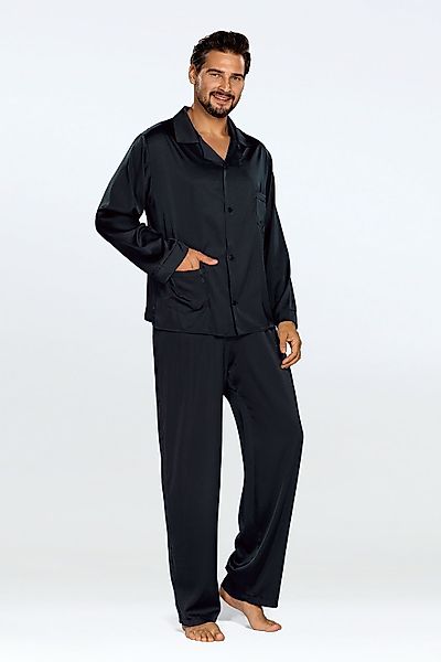 DKaren Schlafanzug Herren Satin Pyjama Schlafanzug günstig online kaufen