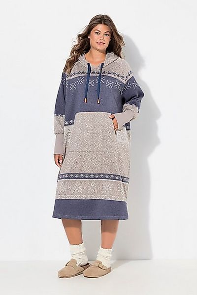 Laurasøn Midikleid Norweger-Strickfleecekleid Kapuze oversize günstig online kaufen