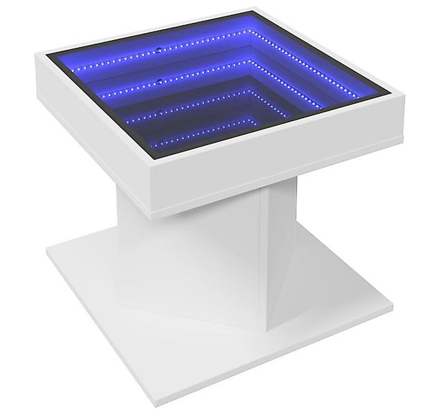 vidaXL Couchtisch LED-Couchtisch Weiß 50x50x45 cm Holzwerkstoff (1-St) günstig online kaufen
