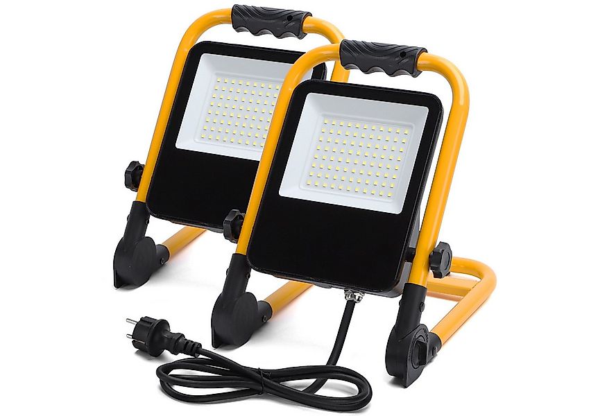 Aigostar LED Baustrahler Baustrahler LED Arbeitsleuchte mit Stecker, IP65, günstig online kaufen