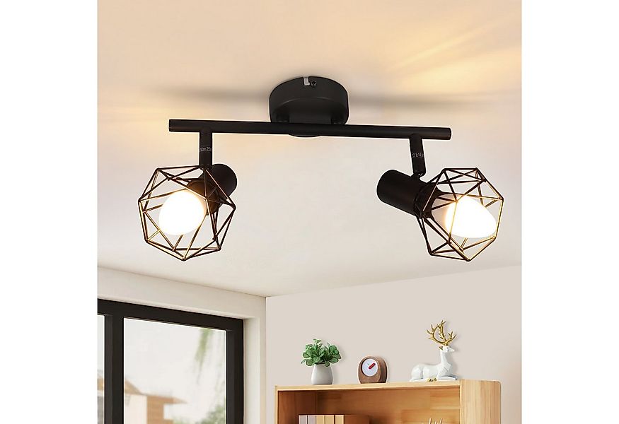 Nettlife Deckenstrahler Wohnzimmer Vintage Schwarz 2/3/4/5 Flammig E14 Indu günstig online kaufen