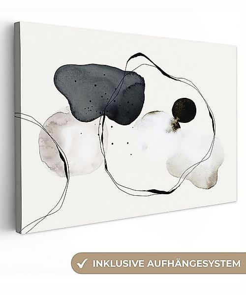 OneMillionCanvasses® Leinwandbild Abstrakt - Malerei - Kunst - Schwarz und günstig online kaufen
