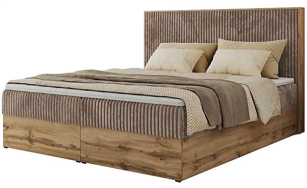 Boxbett mit Bettkasten Wood Classic ¦ braun ¦ Maße (cm): B: 144 H: 120 Bett günstig online kaufen