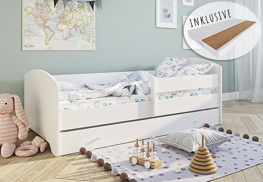Kids Collective Kinderbett Komplettbett 70x140 cm, 80x160 cm mit Matratze u günstig online kaufen