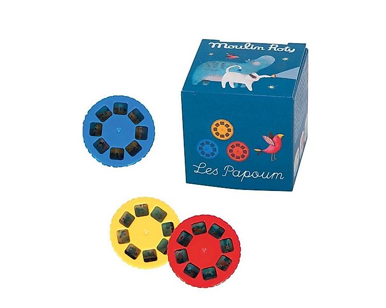 Moulin Roty Projektionslampe 3 Disketten für Projektionsleuchten Les Papoum günstig online kaufen