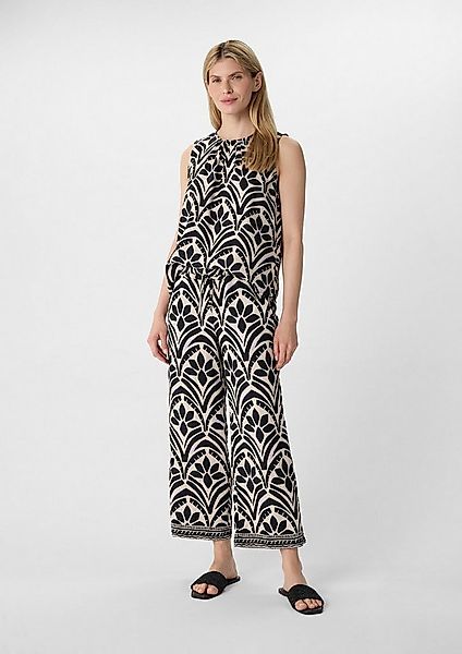 comma Culotte Hose Culotte aus Viskosemix mit All-over-Print günstig online kaufen