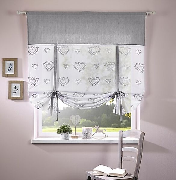 my home Gardine »Louis«, (1 St.), halbtransparent, einseitig bedruckt günstig online kaufen