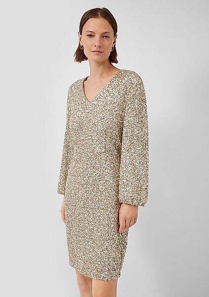s.Oliver Midikleid Kleid Kurzes Pailletten-Kleid mit Gummizug am Ärmel günstig online kaufen